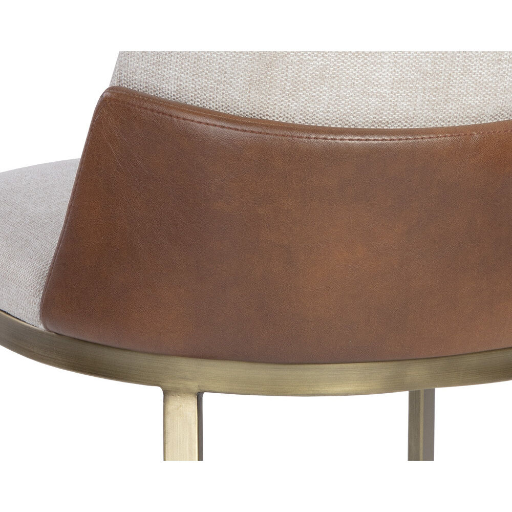 Marie Belfast Oatmeal / Bravo Cognac Dining Chair, Set Of 2